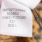 Lands’ End Women's Fleece Quarter Zip Pullover Size Large Burnt Caramel Leopard Orange Photo 5