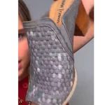 Minnetonka Grey Denim Woven Mona Peep-toe Slide Heeled Sandal Size 10 / Euro 41 Photo 3