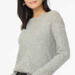 J.Crew NWT heather grey Ribbed boyfriend crewneck sweater in extra-soft yarn CUT Photo 0