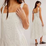 Free People  Dainty Ethereal Cottage Primavera Lace Eyelet Midi Dress White XL Photo 7