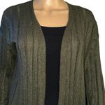 Hippie Rose  Olive ribbed open front cardigan Photo 3