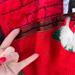 Vintage 90s Ugly Christmas Cozy Hearth Wreath Stockings Dog on Rug Sweater LARGE Red Photo 1