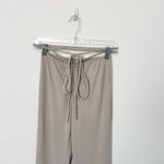 [TRESSER] Tan Criss Cross Tie Waist Ruched Low Rise Flare Leg Pants Size Small S Photo 4