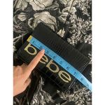 Bebe Fabiola Saffiano Clutch Purse Y2K Style Bag Black Gold Photo 4