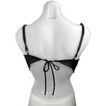 Rebel Flow Black Satin V Neck Spaghetti Strap Tie Backless Hanky Cami Crop Top M Size M Photo 1