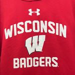 Under Armour  Red Wisconsin Badgers Pullover Hooded Sweatshirt - Size Medium Photo 2