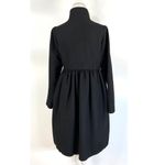 Anthropologie  Tracy Reese Wool Pea Coat  Silk Lining Bridgerton Black Photo 9