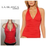 La Blanca New. red tankini top. Size 6. Retails $89 Photo 1