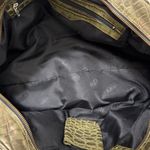 Y2K Calla Womens Snake Pattern Studded Faux Purse Satchel Hand Bag Green Photo 2