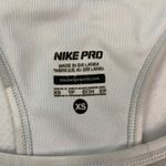 Nike  Pro DRI-FIT Sports Bra Racerback Athletic Top Gray White Comfort XS EUC‎ Photo 3