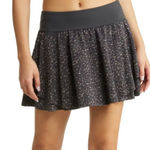 Varley  Adams Animal Print Black and Brown Mini Skort XS Photo 0