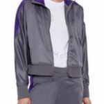 Adidas by Stella McCartney Printed fleece track jacket steel grey L Gray Size L Photo 1