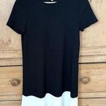 Tash + Sophie Colorblock White & Black Shift Dress with Short Cap Sleeves Photo 0