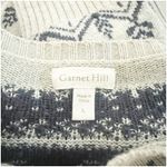 Garnet Hill Fair Isle Sweater Merino Wool Gray Blue Nordic Knit Women's Large Photo 8