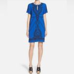 Lucky Brand  Embroidered Beaded Mini Shift Dress in Cobalt Blue & Black Size XS‎ Photo 2