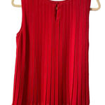 ZARA  RED PLEATED SLEEVELESS BLOUSE Photo 0