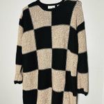 Vintage Paul Harris Black Checkered Shoulder Pad Oversized Sweater size Large Photo 7