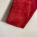 Uniform John Paul Richard 100% Leather Suede Full Zip Jacket Women's Medium Red Photo 5