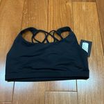 Onzie NWT  chic black yago workout sports bra size L Photo 2