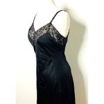 VTG 1960s Van Raalte Black Full Slip Lace Nylon Under Garment Made in USA Sz 36 Photo 2