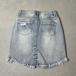 Vanilla Star Jeans Denim Skirt Womens Juniors 9/10 Blue‎ Distressed High-Low Vanilla Star Jean Photo 1