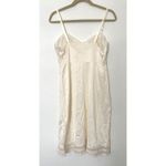 Vtg Made Nylon Full Slip Lingerie Dress Ivory Lace Sissy Retro Nightie No Sz Tag Photo 1