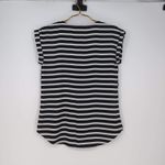 EXPRESS Portofino Striped V Neck Cap Sleeve Round Hem Blouse Top - Size S - GUC Photo 1