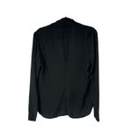 Reformation Black 100% Silk Drape Front Button Closure Blouse Sz M Photo 2