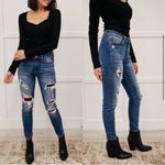 Judy Blue  Buffalo Plaid Peek-a-Boo Skinny Jeans Photo 2