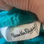 Diane Von Furstenberg teal DVF vintage blouse Photo 6