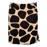 Studio G Giraffe Print Short Pencil Skirt size 6 Black Photo 1
