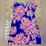 Lilly Pulitzer Marlowe Dress. Blue Electric. Size Medium Photo 5