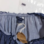 American Eagle AEO  Pinstripes Cold Shoulder Blouse Photo 7