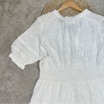 Dear John NWT Ellen Smocked Waist Mini Dress Pearled Ivory Garden Embroidered M Photo 8