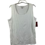 JM Collection Women's Plain White Tank Top Photo 0