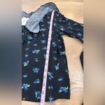 We Wore What black blue floral ruffle long sleeve top medium NWT Photo 10