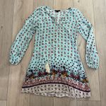 Signature Studio Women’s Teal Bohemian Dress Size Small Photo 0