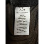 Lulus Black Lace Bodysuit Sheer Mesh Panel Adjustable Straps Size S Photo 3