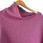 Wooden Ships  Pink & Gray Striped Mohair Asymmetrical Knit Sweater Size M/L Photo 2