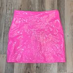 SheIn hot Pink leather mini Barbie skirt size XS Photo 0