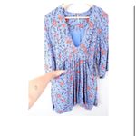 Free People Blue Floral Tunic/mini dress small Photo 3