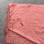 Abercrombie & Fitch Peach Striped Scarf Fringe Womens Cozy Wool Blend Casual Photo 1