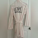 Victoria's Secret Victoria’s Secret Cozy Love Fleece Robe M L stripe Photo 4