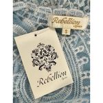 Rebellion  Again Boho Kimono Duster Cover Up Floral Lace Light Blue Size S NWT!! Photo 3