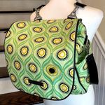 PETUNIA PICKLE BOTTOM Green Yellow Floral Backpack Adjust Crossbody Baby Bag Photo 9