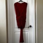 House Of CB  Aliza Cherry Red Gathered Mini Dress Size M Photo 3