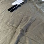 Articles of Society  NWT olive green mock neck pocket front short sleeve Small Photo 2