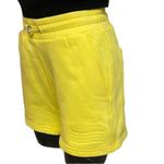 The Kooples NEW x Sport Neon Yellow Logo Fleece Sweat Shorts Photo 2