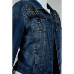 a.n.a . Denim Jean Jacket Coat Studded Size M Western Cowgirl Classic Button Up Photo 2