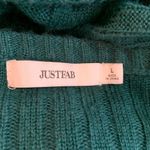 JustFab WOMEN’S green dolman pullover cable knit sweater Photo 5